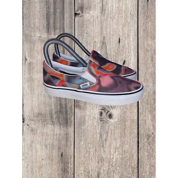 Vans Unisex Classic Slip On Dark Aura Multicolor Skate Shoes Mens 4.0 Womens 5.5 - Picture 1 of 9